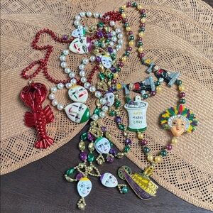 Bundle of 4 Mardi Gras Bead Necklaces